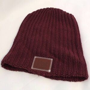 Love Your Melon knit burgundy beanie